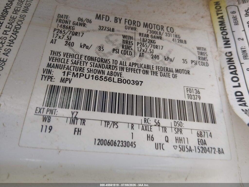 1FMPU16556LB00397 2006 FORD EXPEDITION photo no. 9