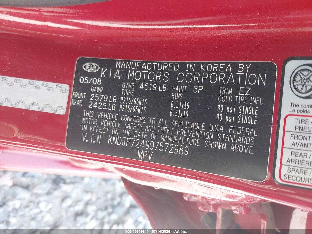 KNDJF724997572989 2009 KIA SPORTAGE photo no. 9