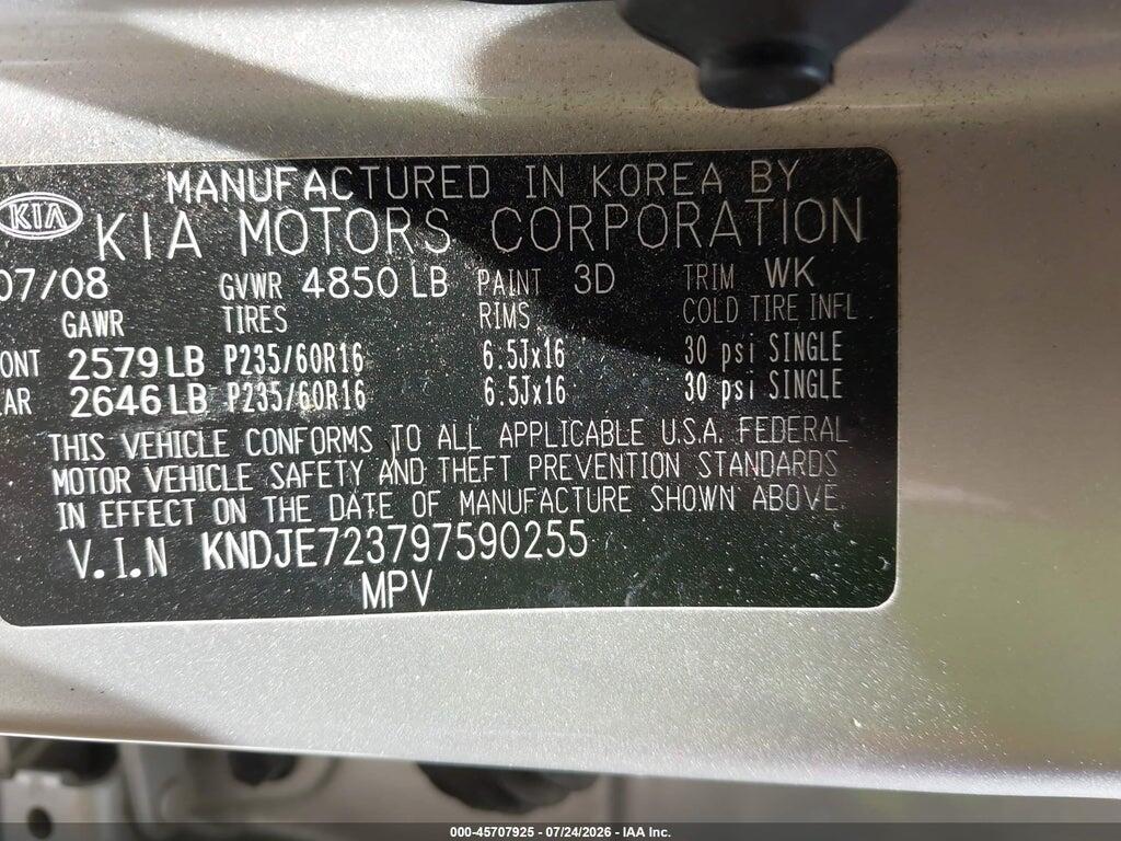 KNDJE723797590255 2009 KIA SPORTAGE photo no. 9