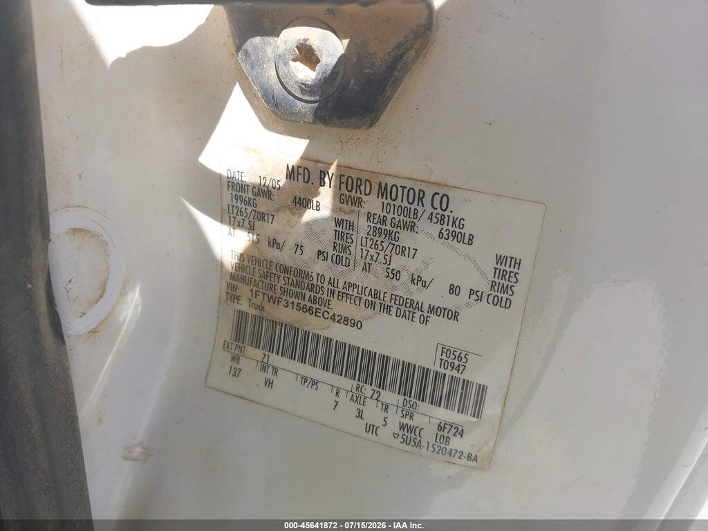 1FTWF31566EC42890 2006 FORD F-350 photo no. 8