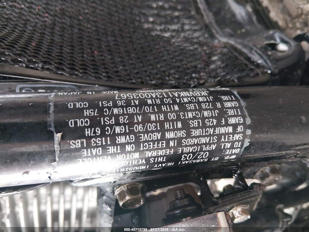 JKBVNKA113A003567 2003 KAWASAKI VN1600 photo no. 10
