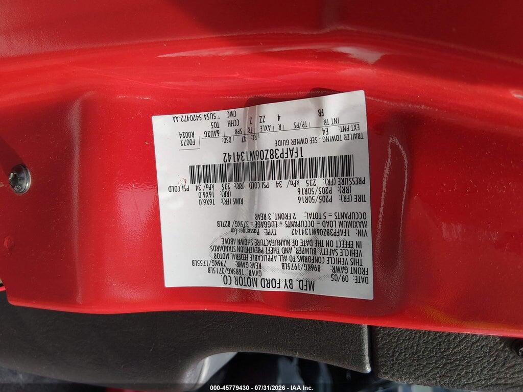 1FAFP38Z06W134142 2006 FORD FOCUS photo no. 9