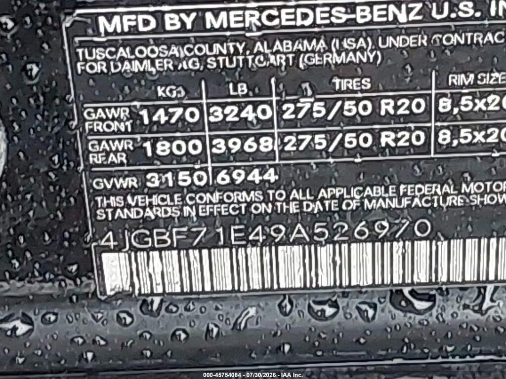 4JGBF71E49A526970 2009 MERCEDES-BENZ GL 450 photo no. 9