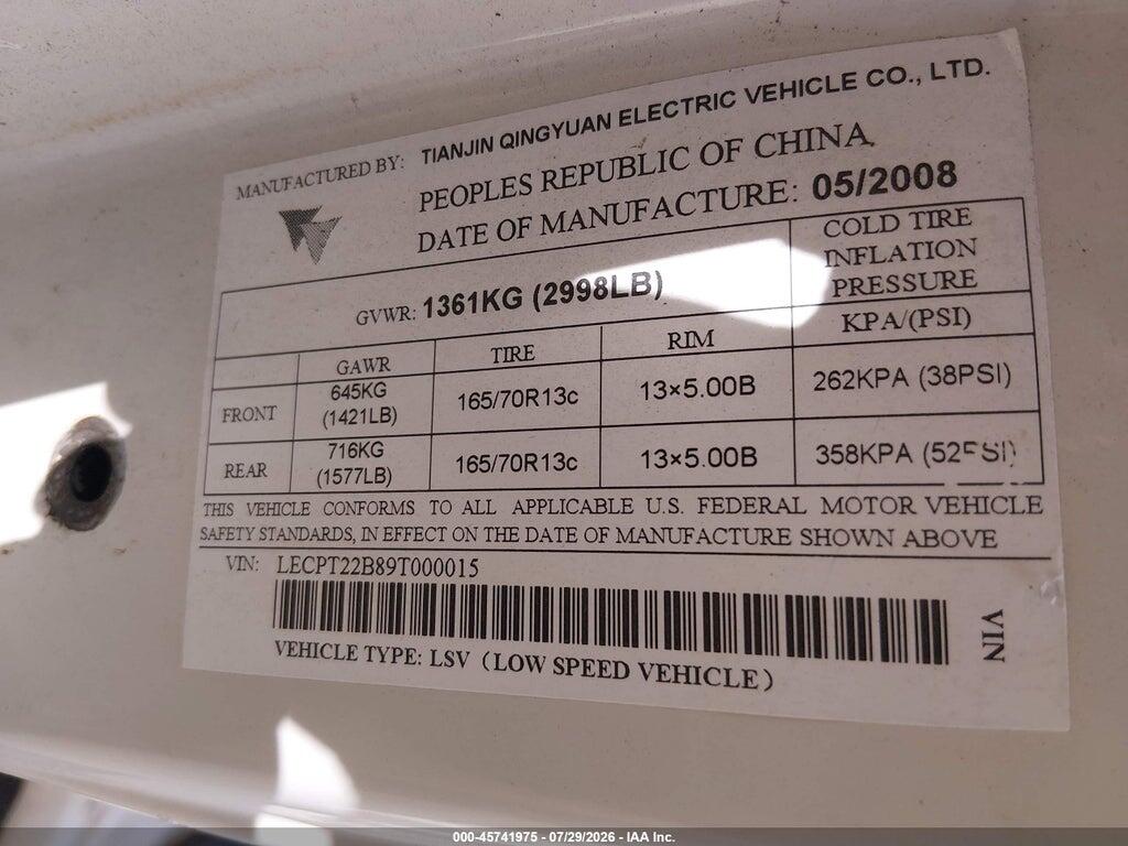 LECPT22B89T000015 2009 MIEV ZX40ST photo no. 9