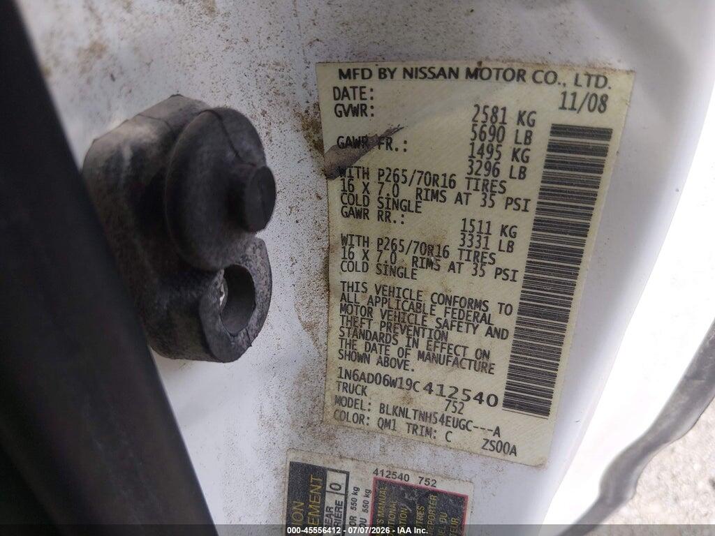 1N6AD06W19C412540 2009 NISSAN FRONTIER photo no. 9