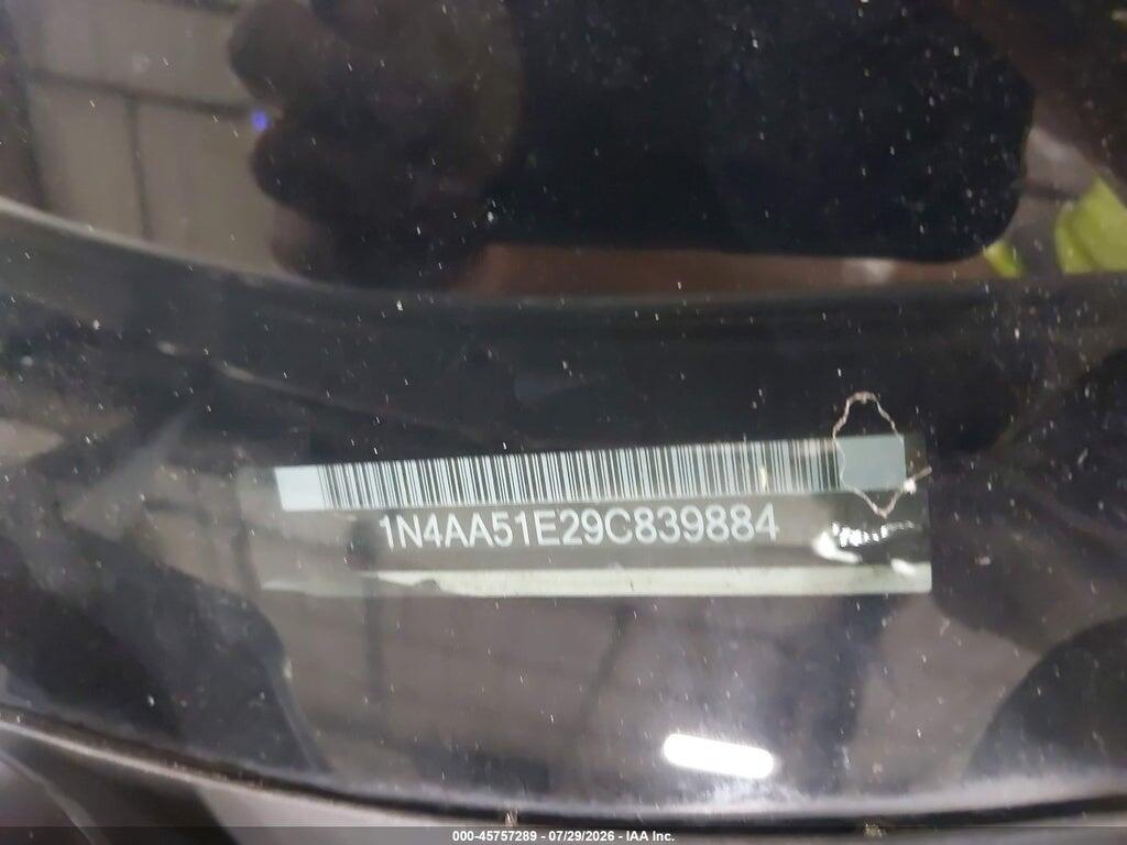 1N4AA51E29C839884 2009 NISSAN MAXIMA photo no. 9