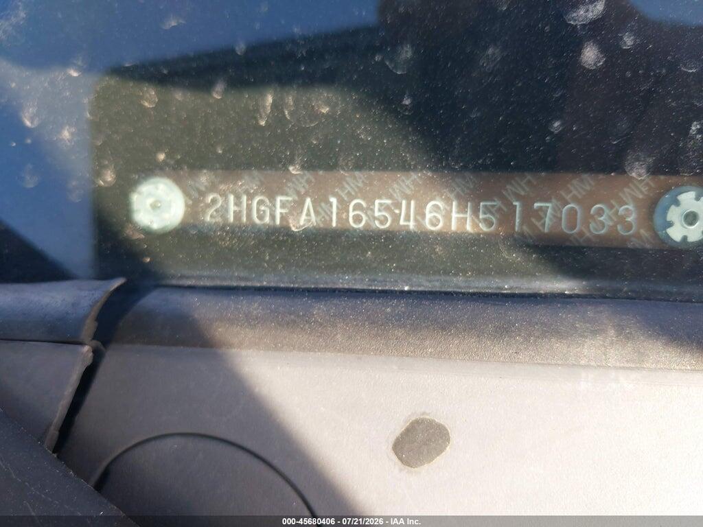 2HGFA16546H517033 2006 HONDA CIVIC photo no. 9