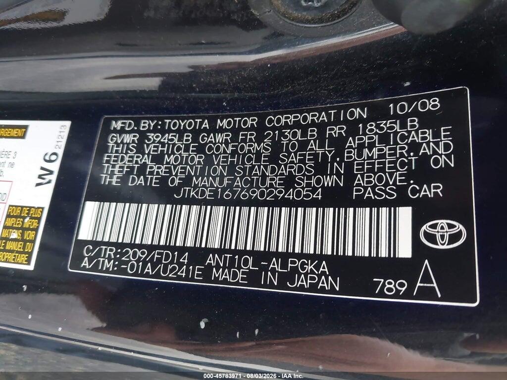 JTKDE167690294054 2009 SCION TC photo no. 9