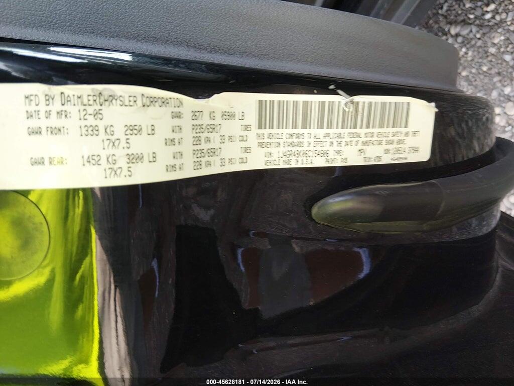 1J4GR48K06C154906 2006 JEEP GRAND CHEROKEE photo no. 9