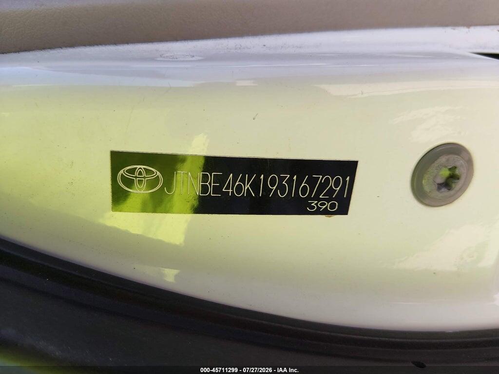JTNBE46K193167291 2009 TOYOTA CAMRY photo no. 12