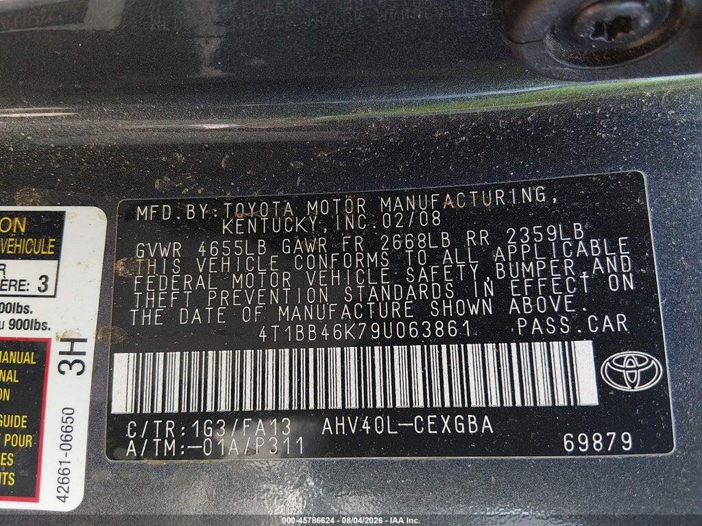4T1BB46K79U063861 2009 TOYOTA CAMRY HYBRID photo no. 9