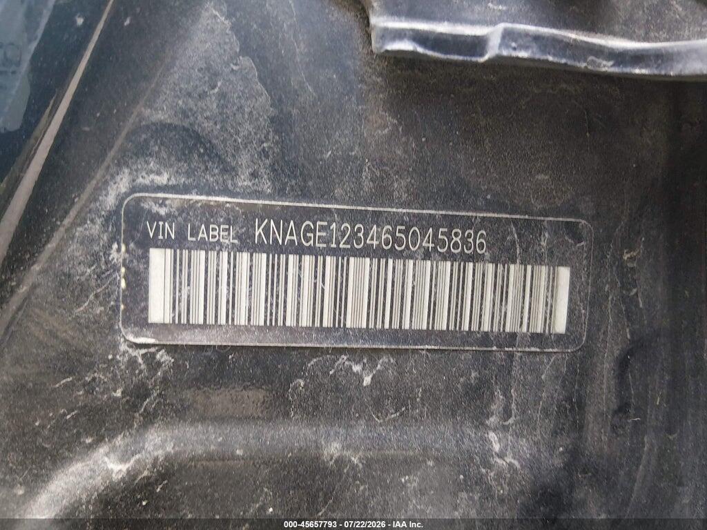 KNAGE123465045836 2006 KIA OPTIMA photo no. 9