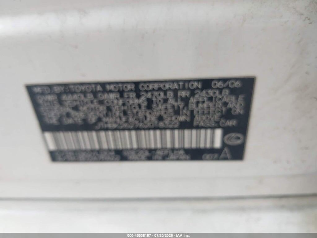 JTHBK262762018322 2006 LEXUS IS 250 photo no. 9