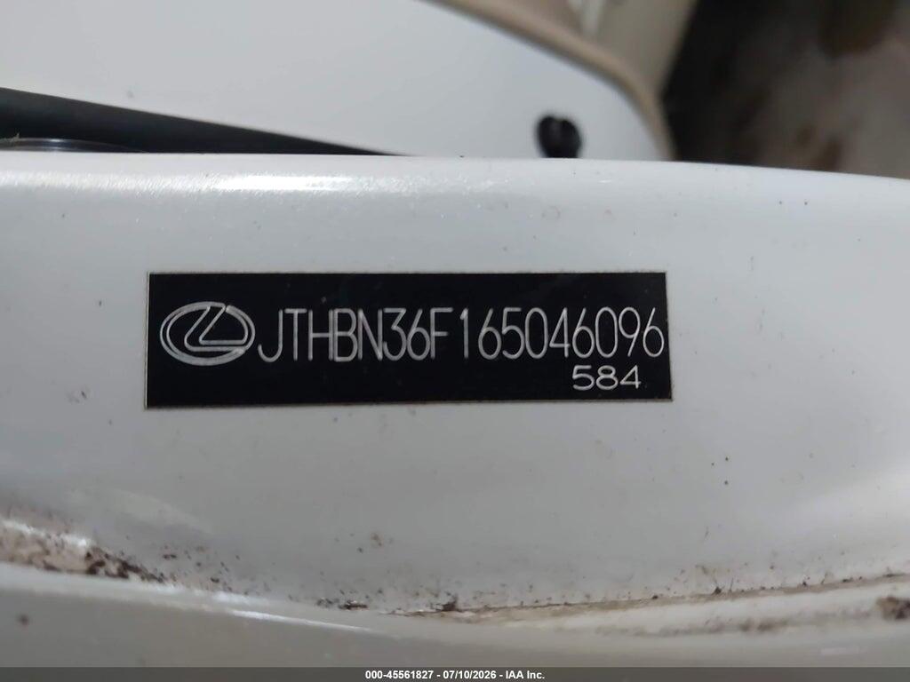 JTHBN36F165046096 2006 LEXUS LS 430 photo no. 9