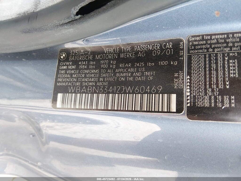 WBABN33412JW60469 2002 BMW 325CI photo no. 9