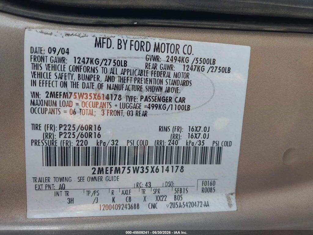 2MEFM74V66X645175 2006 MERCURY GRAND MARQUIS photo no. 9