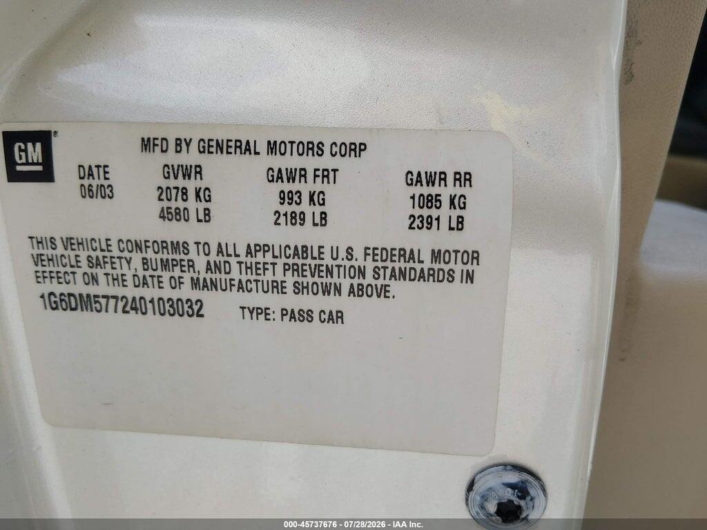 1G6DM577240103032 2004 CADILLAC CTS photo no. 9