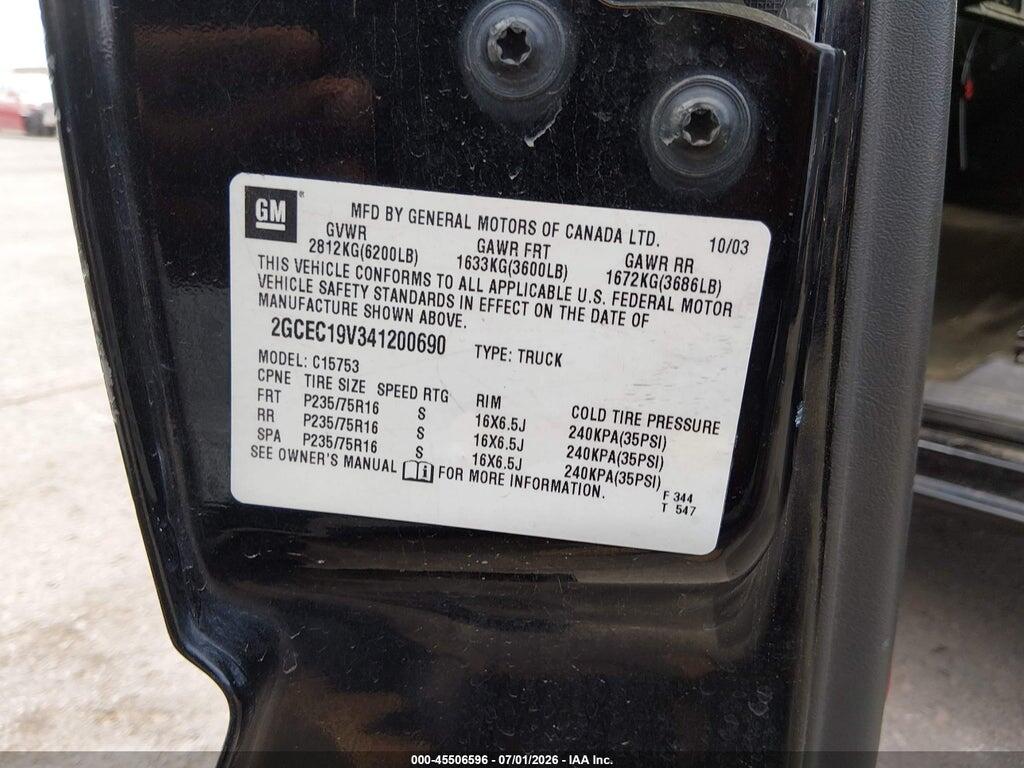 2GCEC19V341200690 2004 CHEVROLET SILVERADO 1500 photo no. 9