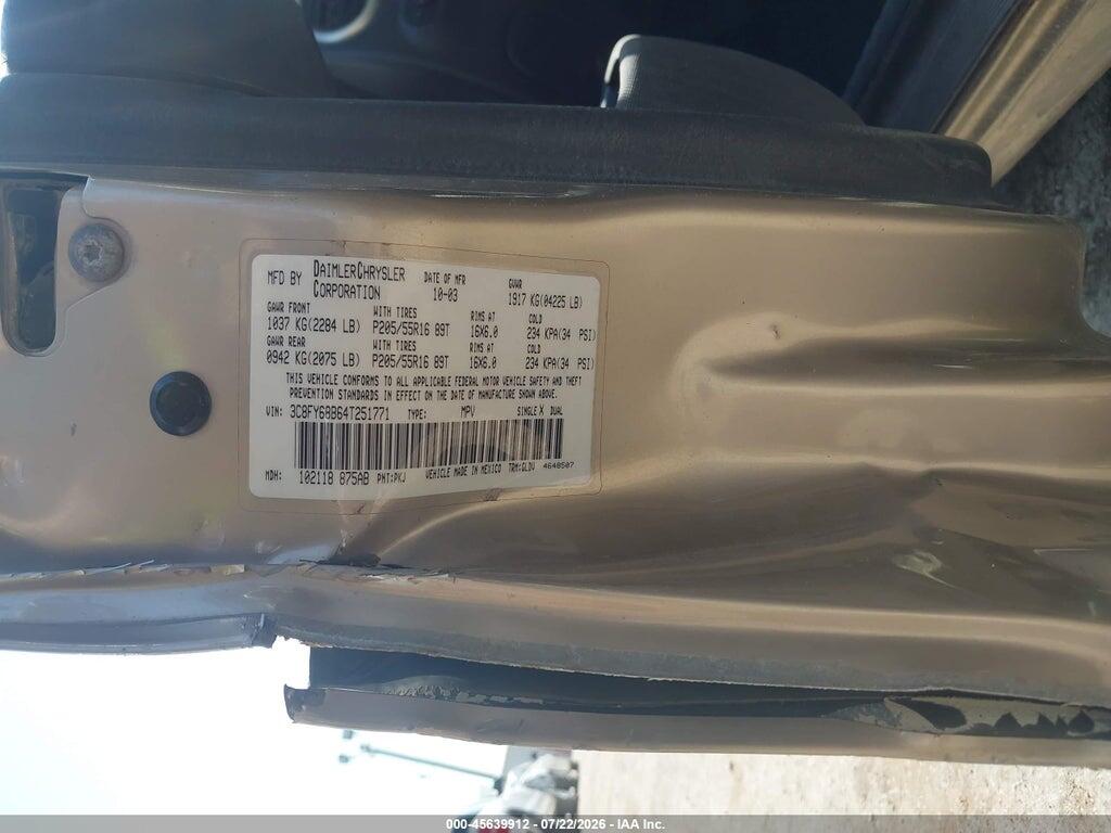 3C8FY68B64T251771 2004 CHRYSLER PT CRUISER photo no. 9