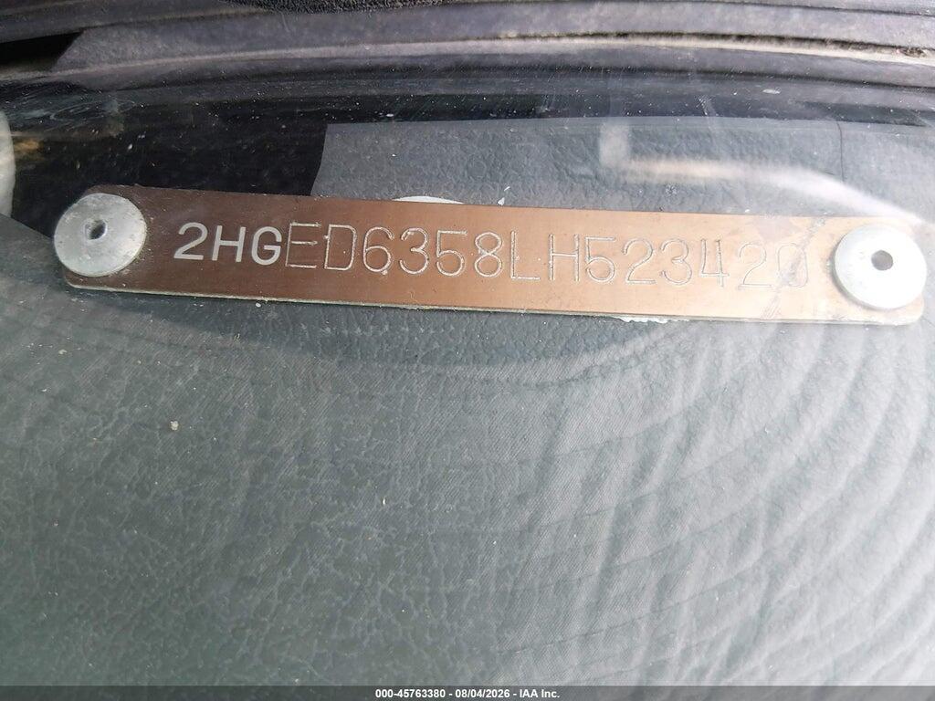 2HGED6358LH523420 1990 HONDA CIVIC photo no. 9