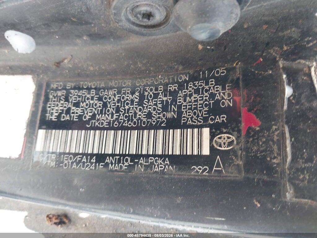 JTKDE167460107972 2006 SCION TC photo no. 9
