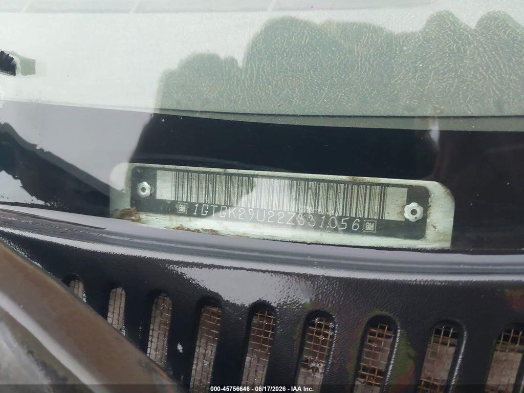 1GTGK29U22Z331056 2002 GMC SIERRA 2500 photo no. 9