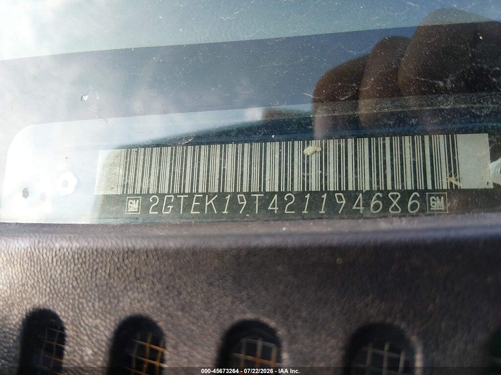 2GTEK19T421194686 2002 GMC SIERRA 1500 photo no. 9