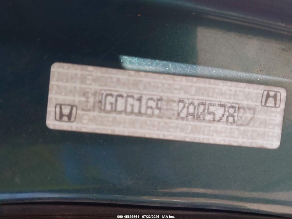 1HGCG16552A057827 2002 HONDA ACCORD photo no. 9
