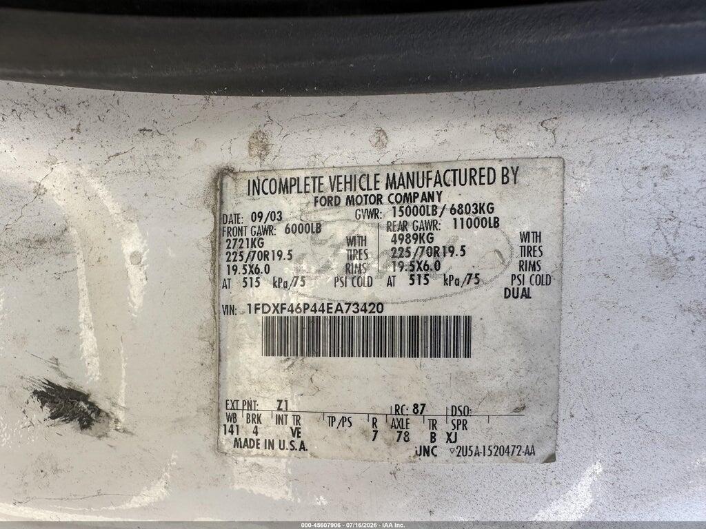 1FDXF46P44EA73420 2004 FORD F-450 photo no. 9