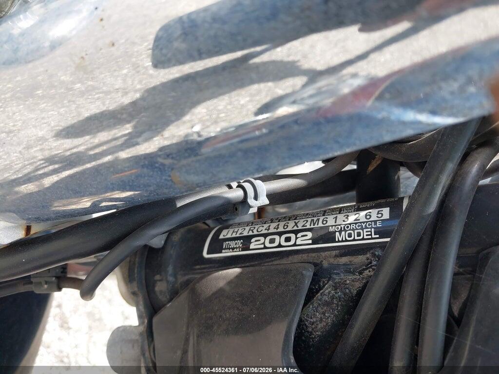 JH2RC446X2M613265 2002 HONDA VT750 photo no. 10