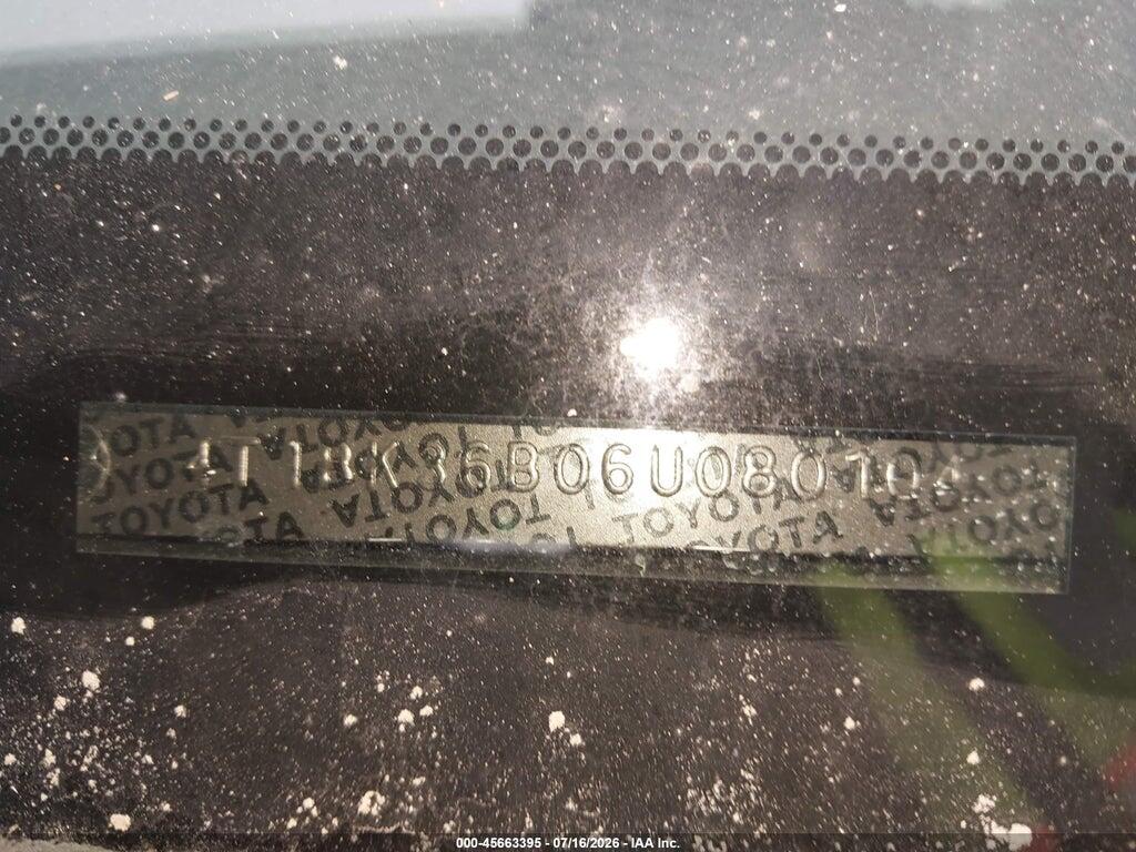 4T1BK36B06U080104 2006 TOYOTA AVALON photo no. 9