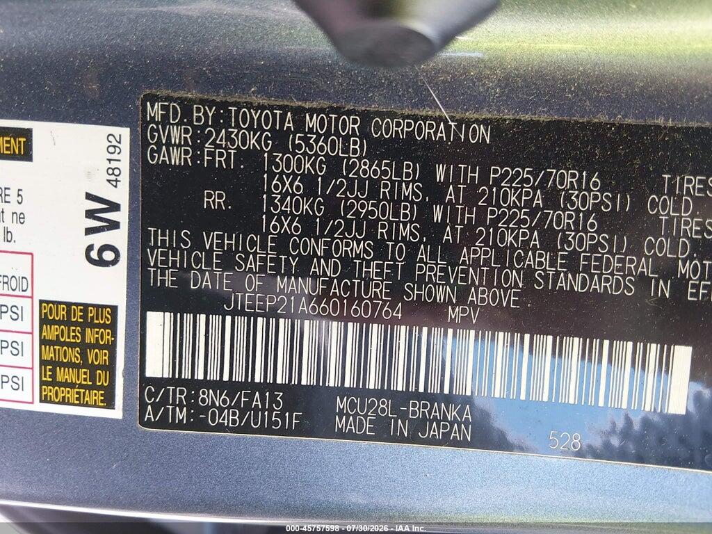 JTEEP21A660160764 2006 TOYOTA HIGHLANDER photo no. 9