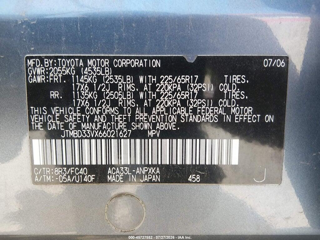 JTMBD33VX66021627 2006 TOYOTA RAV4 photo no. 9