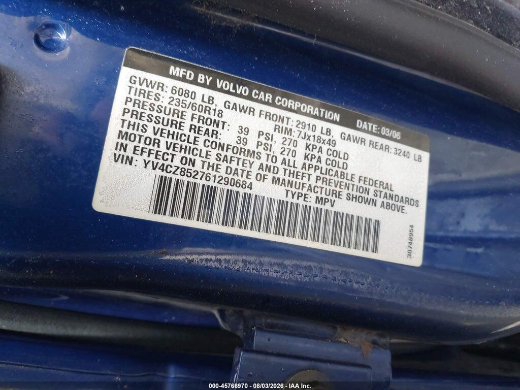 YV4CZ852761290684 2006 VOLVO XC90 photo no. 9