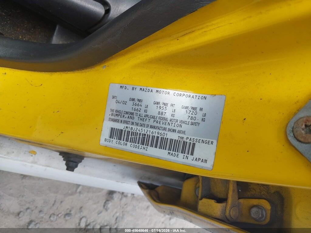 JM1BJ245121619601 2002 MAZDA PROTEGE5 photo no. 9