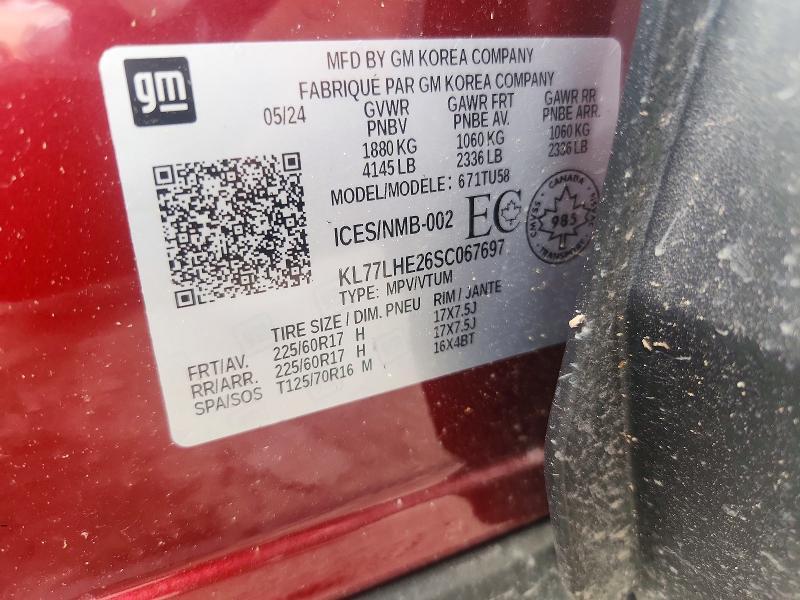 KL77LHE26SC067697 2025 CHEVROLET TRAX photo no. 12