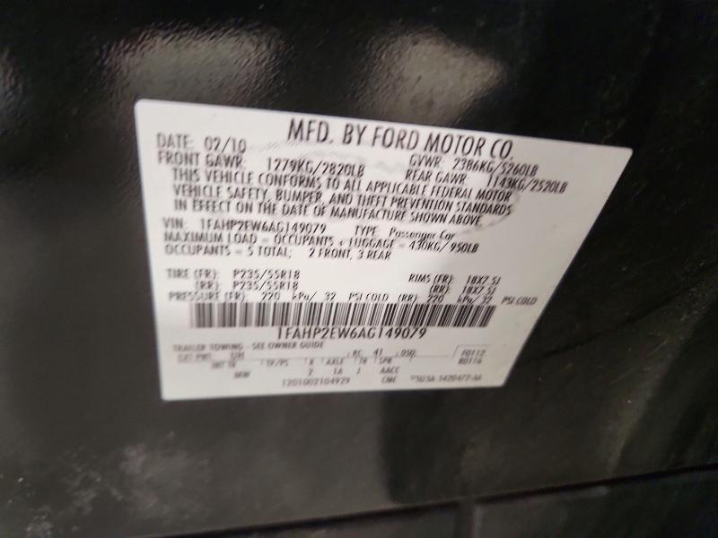 1FAHP2EW6AG149079 2010 FORD TAURUS photo no. 12