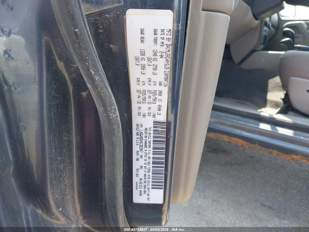 1J4GW48SX4C363947 2004 JEEP GRAND CHEROKEE photo no. 9