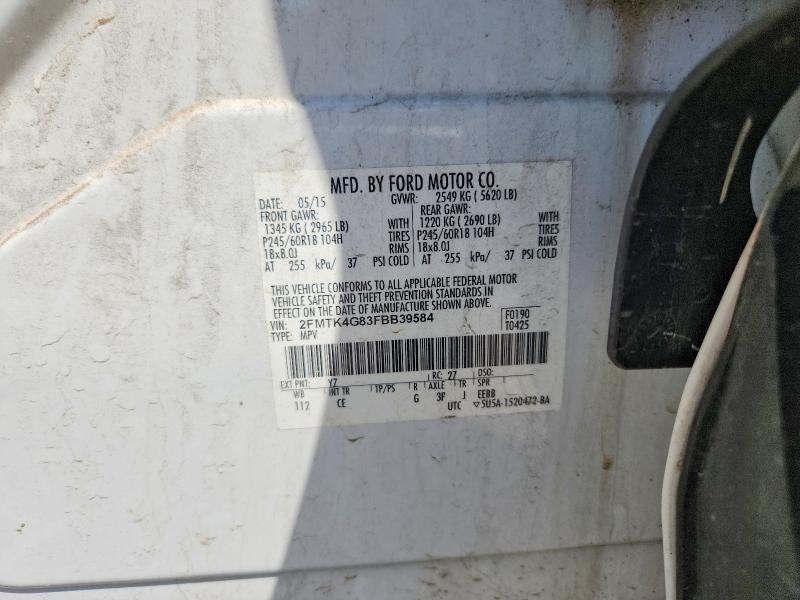 2FMTK4G83FBB39584 2015 FORD EDGE photo no. 12