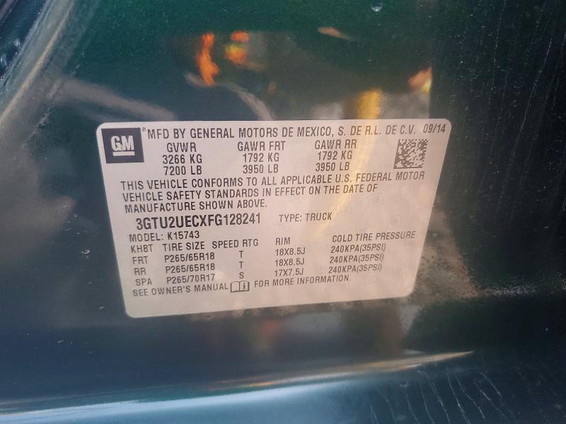 3GTU2UECXFG128241 2015 GMC SIERRA photo no. 12