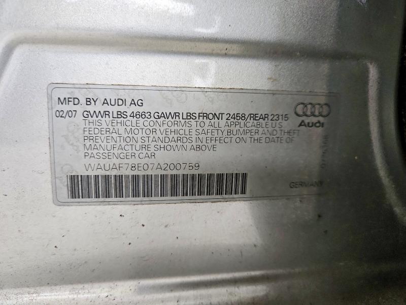 2007 AUDI A4 2 — Фото 12 из 12