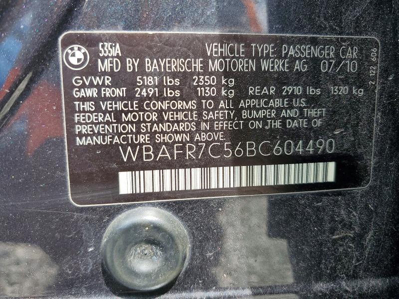 WBAFR7C56BC604490 2011 BMW 535 photo no. 12