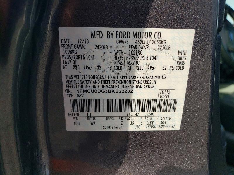 2011 FORD ESCAPE XLT — Фото 12 из 12