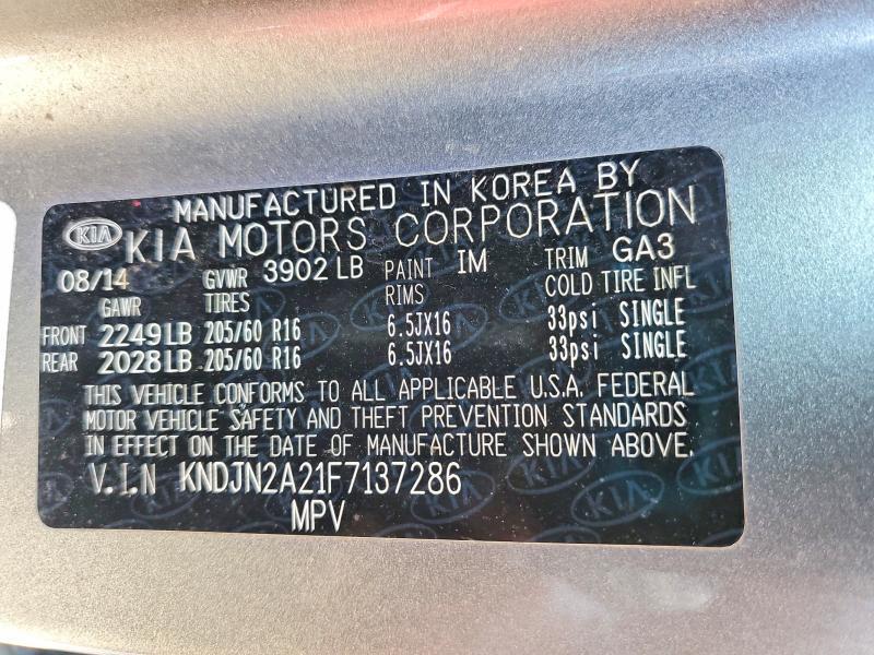 2015 KIA SOUL BASE — Фото 13 из 13