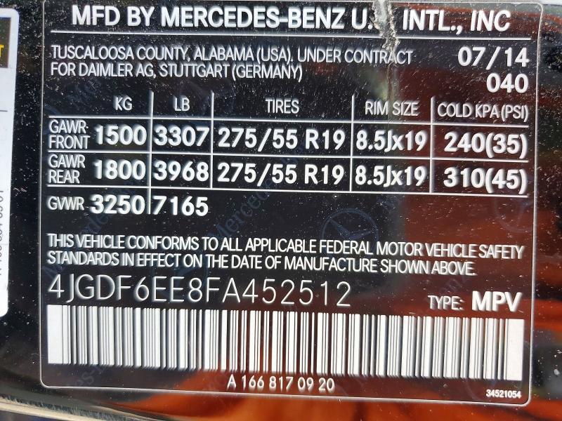 2015 MERCEDES-BENZ GL 450 4MATIC — Фото 13 из 13
