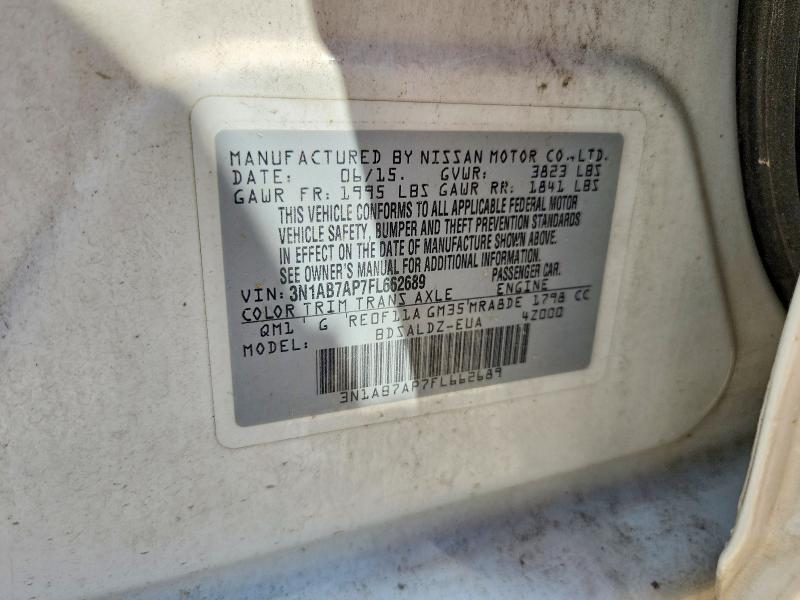 2015 NISSAN SENTRA SV — Фото 12 из 12