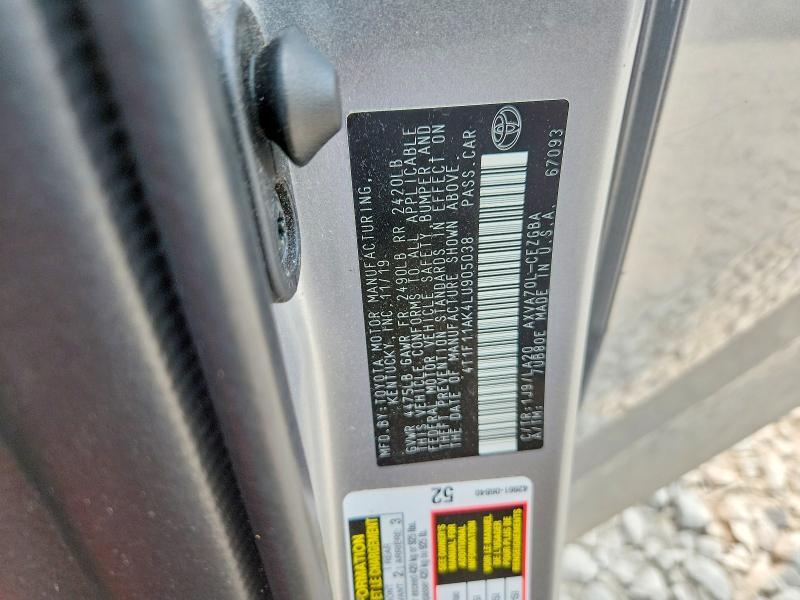 4T1F11AK4LU905038 2020 TOYOTA CAMRY photo no. 12