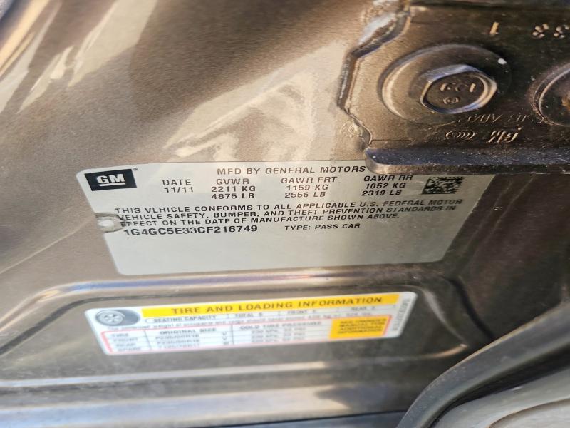 1G4GC5E33CF216749 2012 BUICK LACROSSE photo no. 12