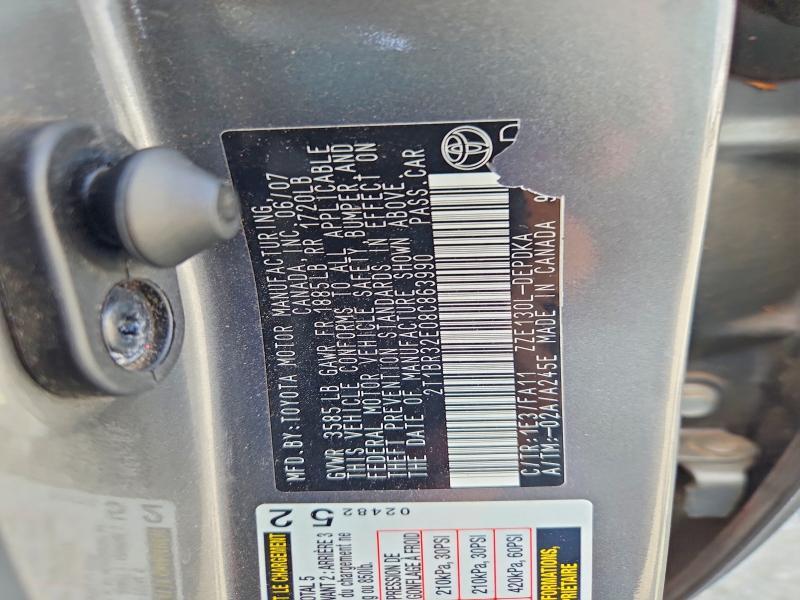 2008 TOYOTA COROLLA CE — Фото 12 из 12
