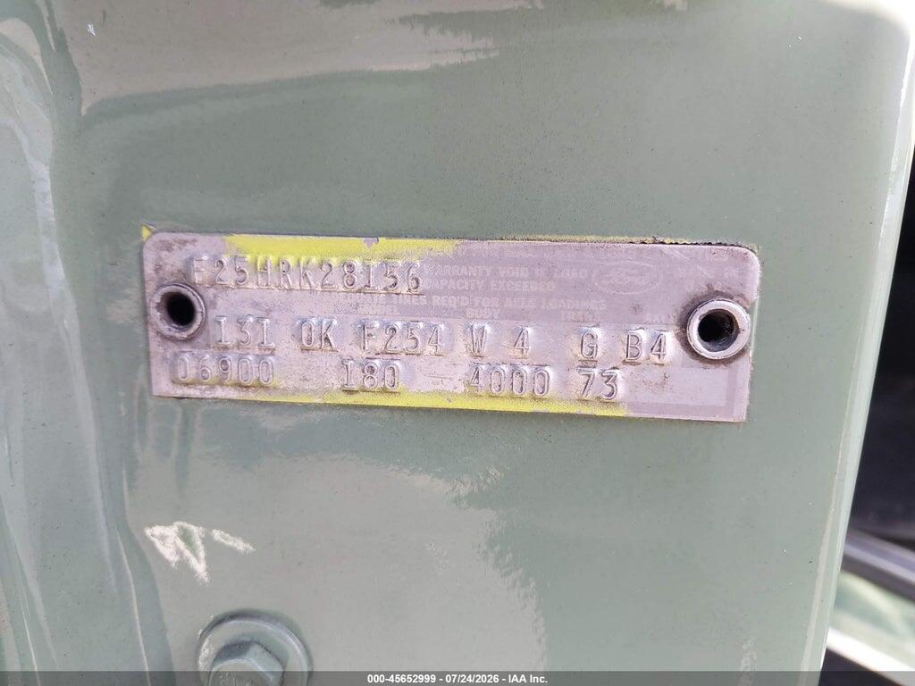 000000F25HRK28156 1971 FORD F250 photo no. 9